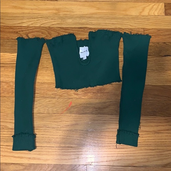 Tops - Green crop top